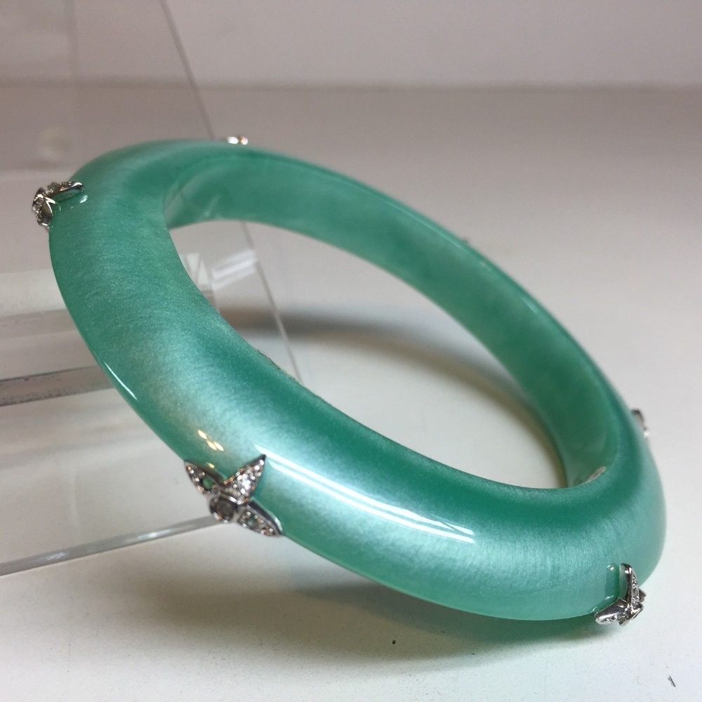 MIRIAM SALAT Ocean Green Bangle Bracelet *Retired Color* RARE HTF